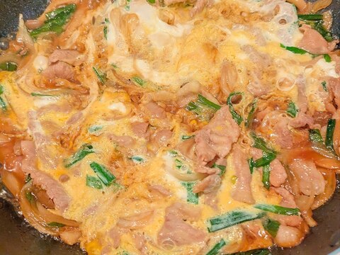 冷蔵庫にある物で玉子とじ